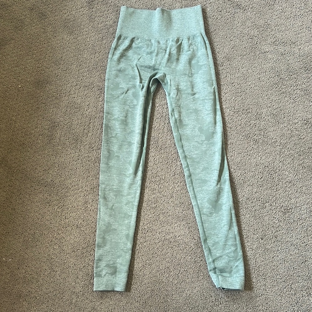 Gymshark Camo Seamless Leggings - Green XS